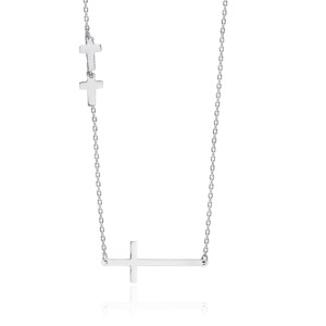 Colier argint cu cruciulite DiAmanti Z1693N-DIA (Argint 925‰ 2,3 g.)